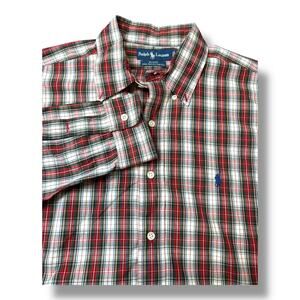Ralph Lauren Blake Mens Shirt Red Plaid XL‎ Button Down Johnny Depp B91